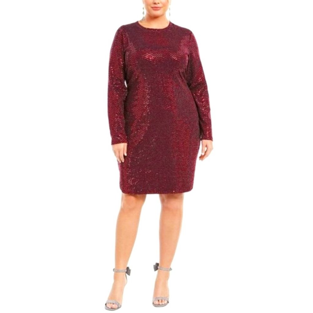 B Darlin Sequin Bodycon Dress Size 24W MSRP 69$